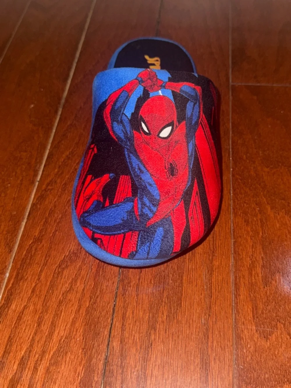 Marvel Spider-Man Kids Blue and Red Slide Slippers